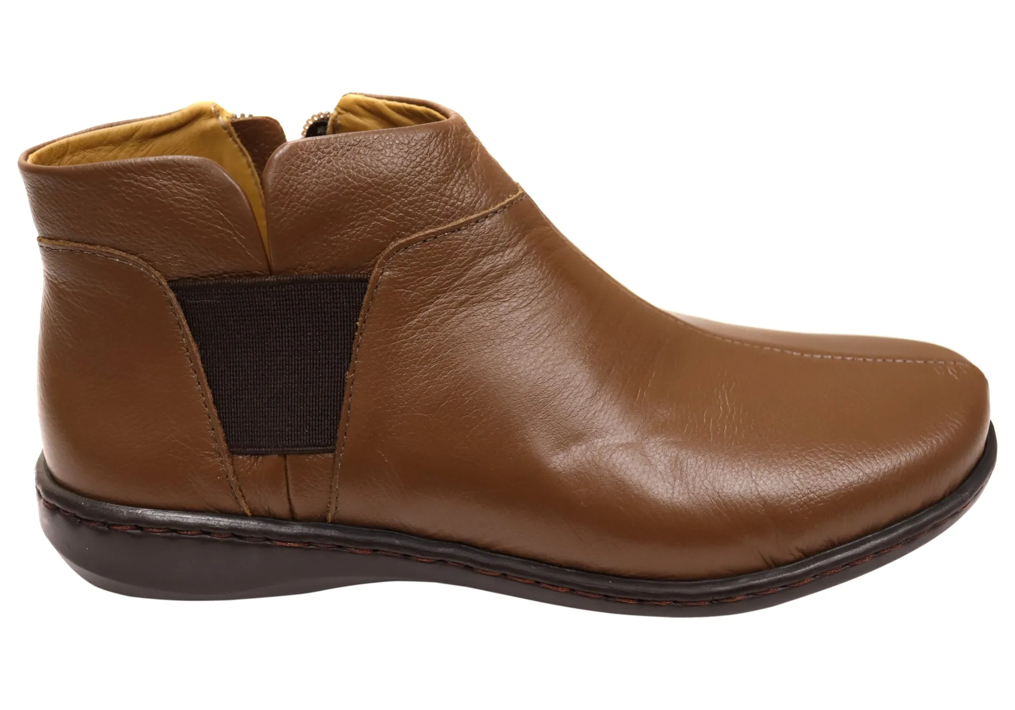 Opananken Thera Womens Comfortable Brazilian Leather Ankle Boots Insulated Weekend Camping