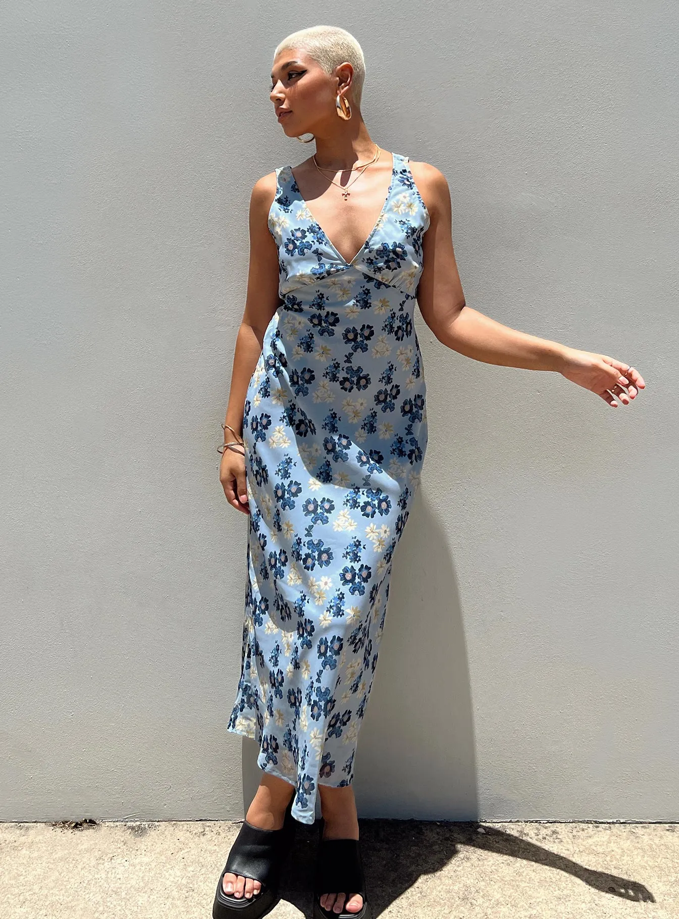 Lux Look Nellie Maxi Dress Blue Floral
