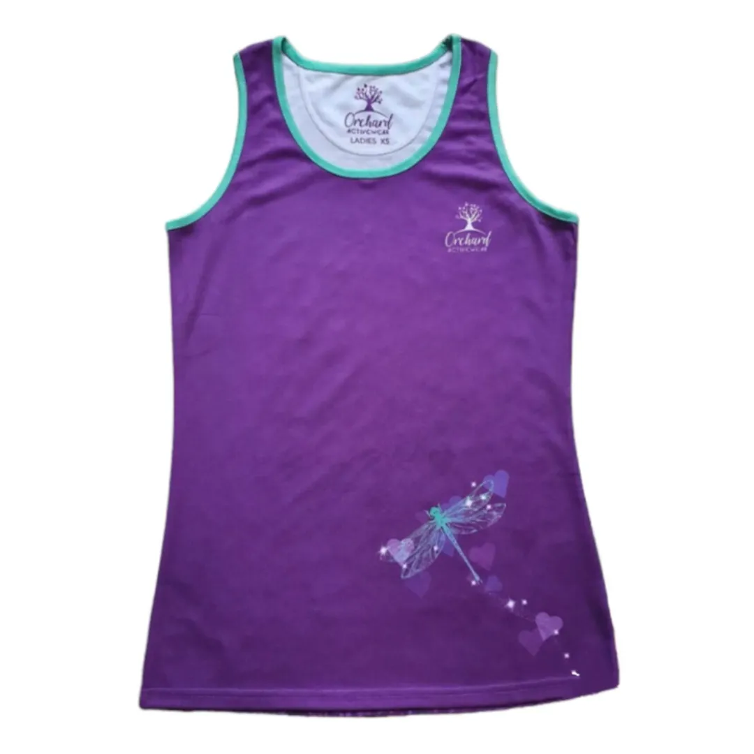 Orchard Activewear Women's Vest - Dragonfly Athletic Performance Blend Dimension - appropriate