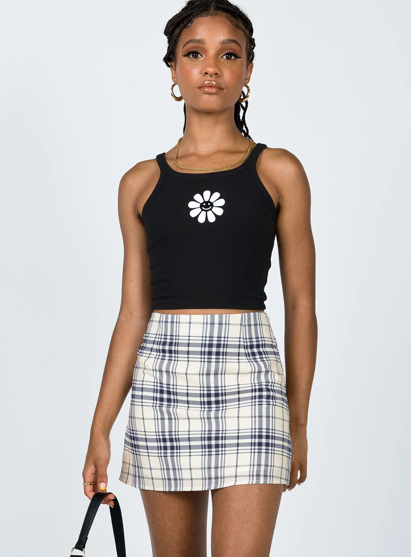 Selby Mini Skirt Yellow Plaid Runway Inspired