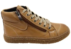 Orizonte Bribie Womens European Comfortable Leather Ankle Boots Grippy Outsole Snowy Path