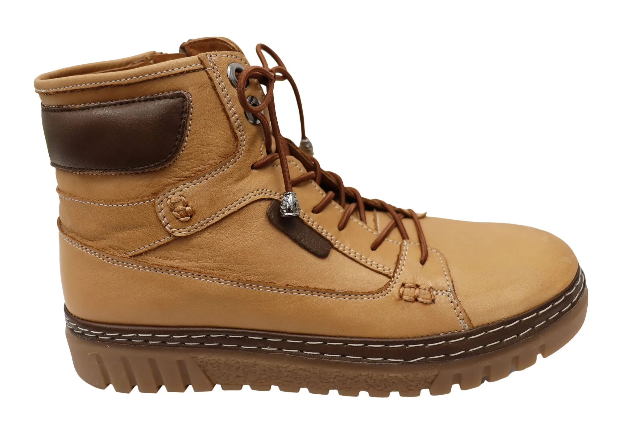 Orizonte Burson Womens European Comfortable Leather Ankle Boots Functional Build