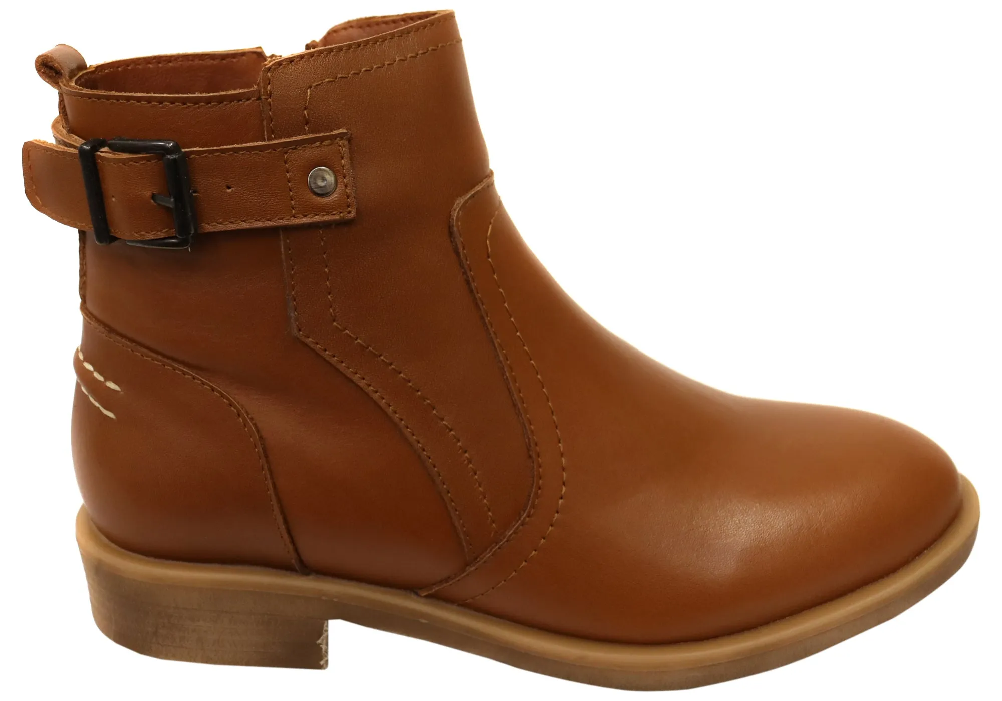 Orizonte Deny Womens European Comfortable Leather Ankle Boots High   Quality