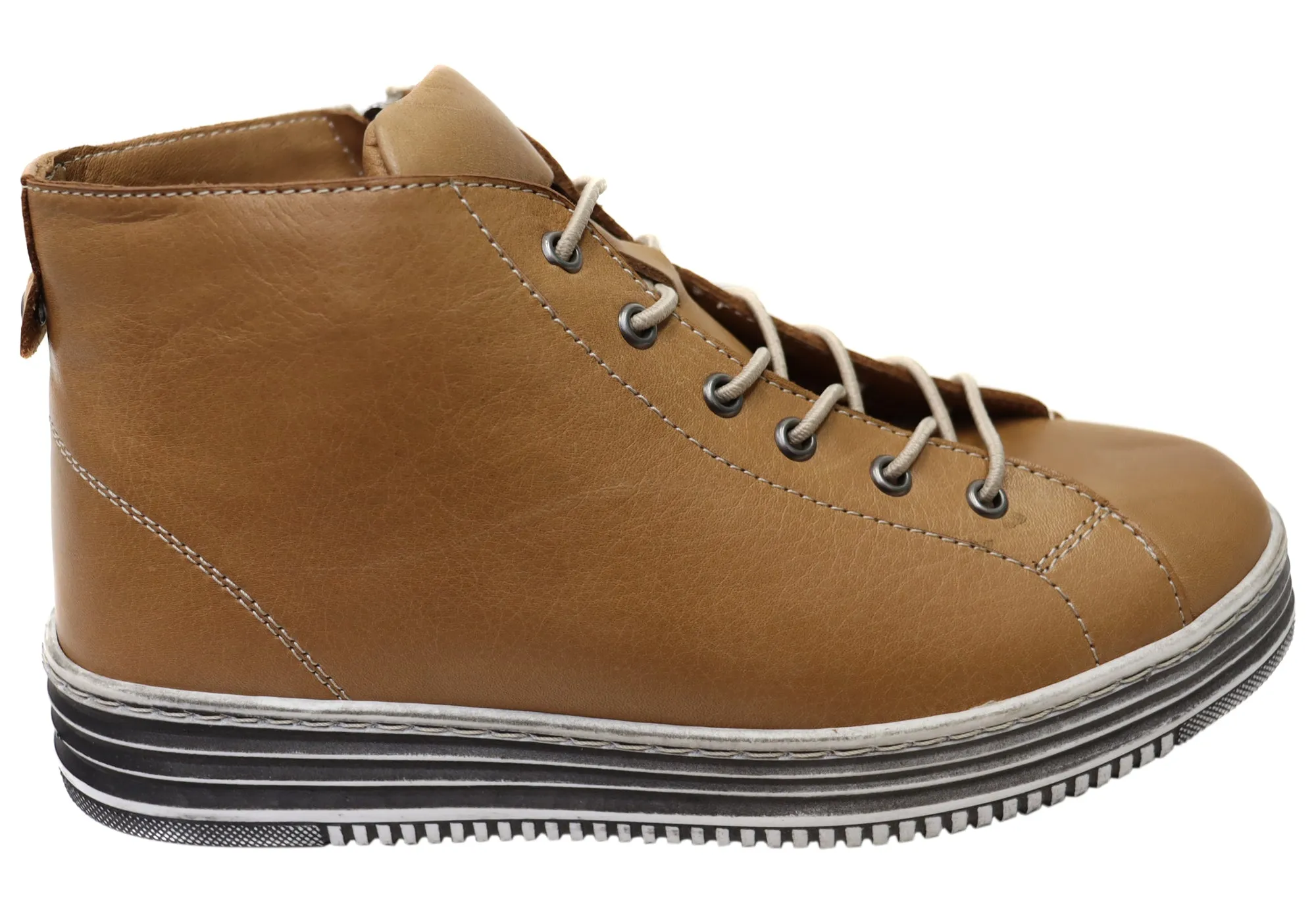 Ventilated Orizonte Ivy Womens European Comfortable Leather Ankle Boots