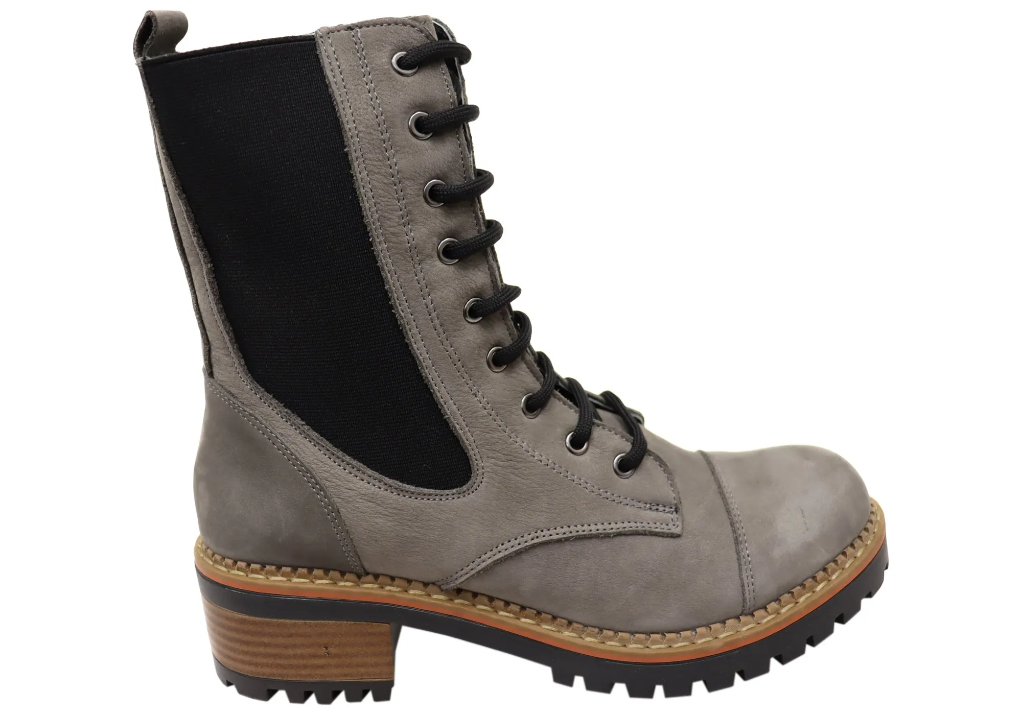 Orizonte Kempsi Womens European Comfortable Leather Ankle Boots Durable Fit