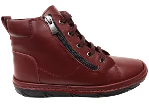 Orizonte Kylie Womens European Comfortable Leather Ankle Boots Frost Season