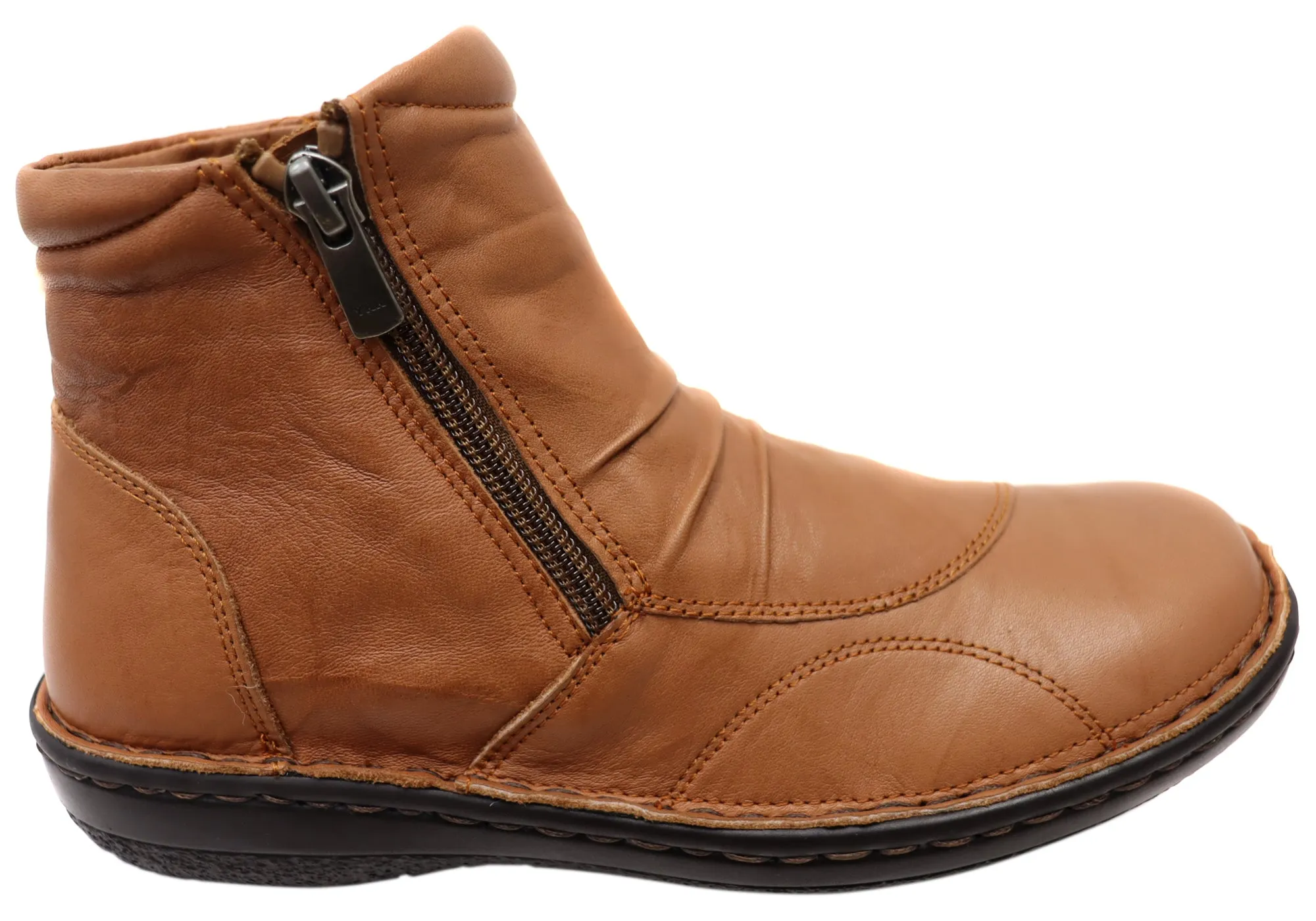 mesh material Versatile Footwear Orizonte Talun Womens European Comfortable Leather Ankle Boots