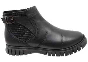 Orizonte Vicinity Womens European Comfortable Leather Ankle Boots Rugged Built Hiking Trails Lace-Up Closure