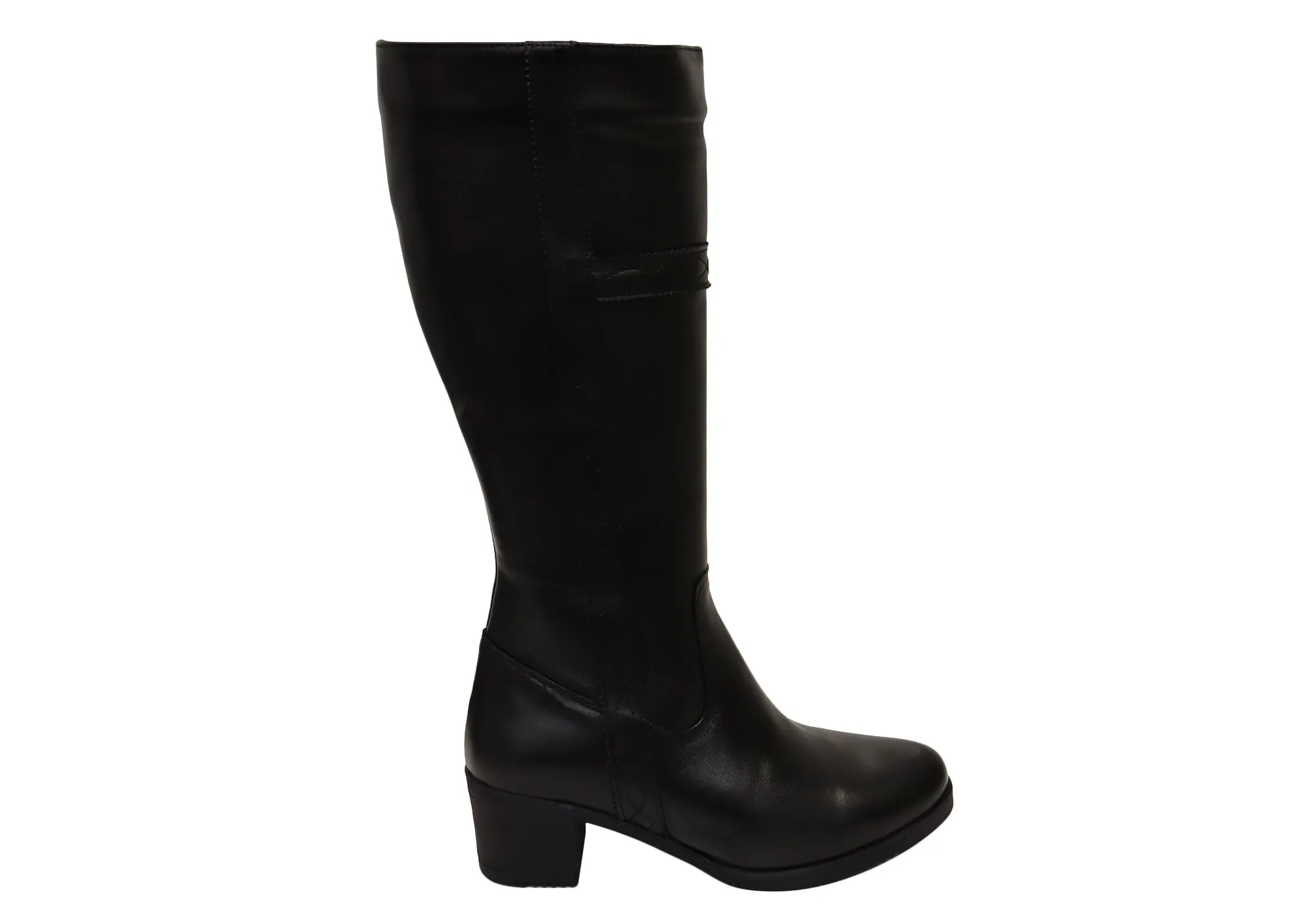 Orizonte Womens Expo European Comfortable Leather Knee High Boots Work Ready