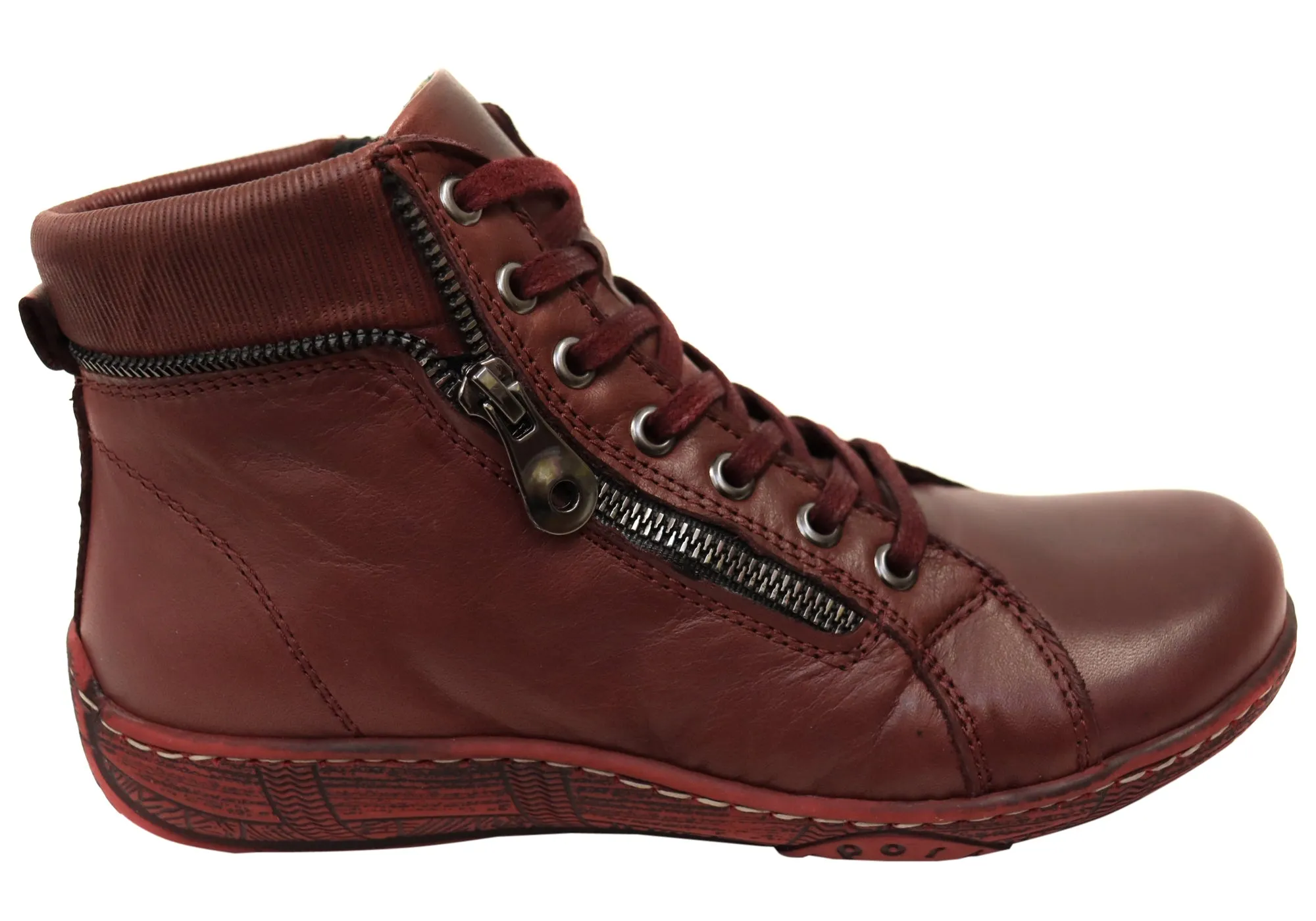 Mesh Lining Orizonte Zoni Womens European Comfortable Leather Ankle Boots