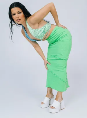 Wearable Art Oscar Maxi Skirt Apple Green