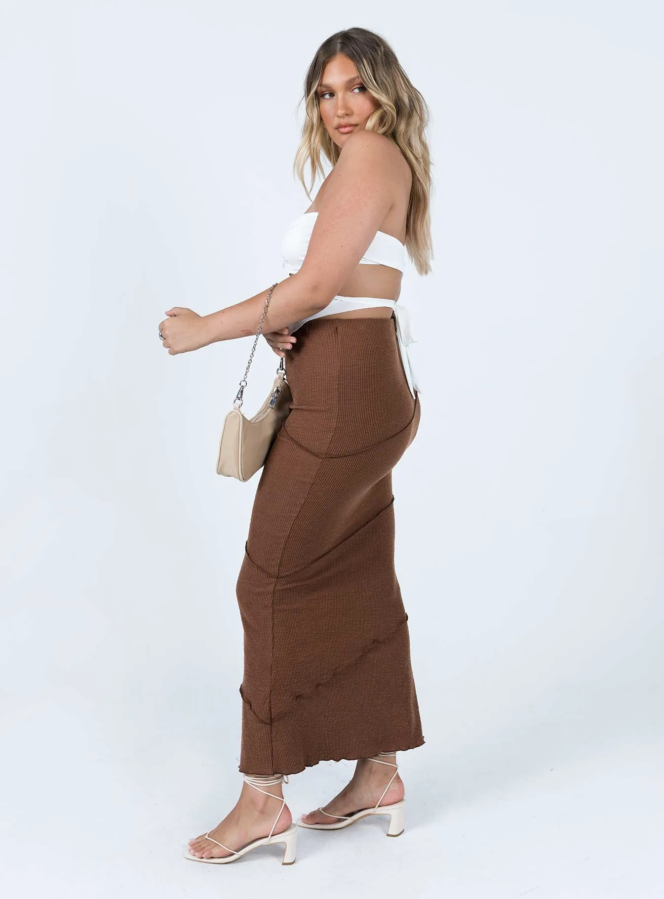 Bold Edge Oscar Maxi Skirt Brown