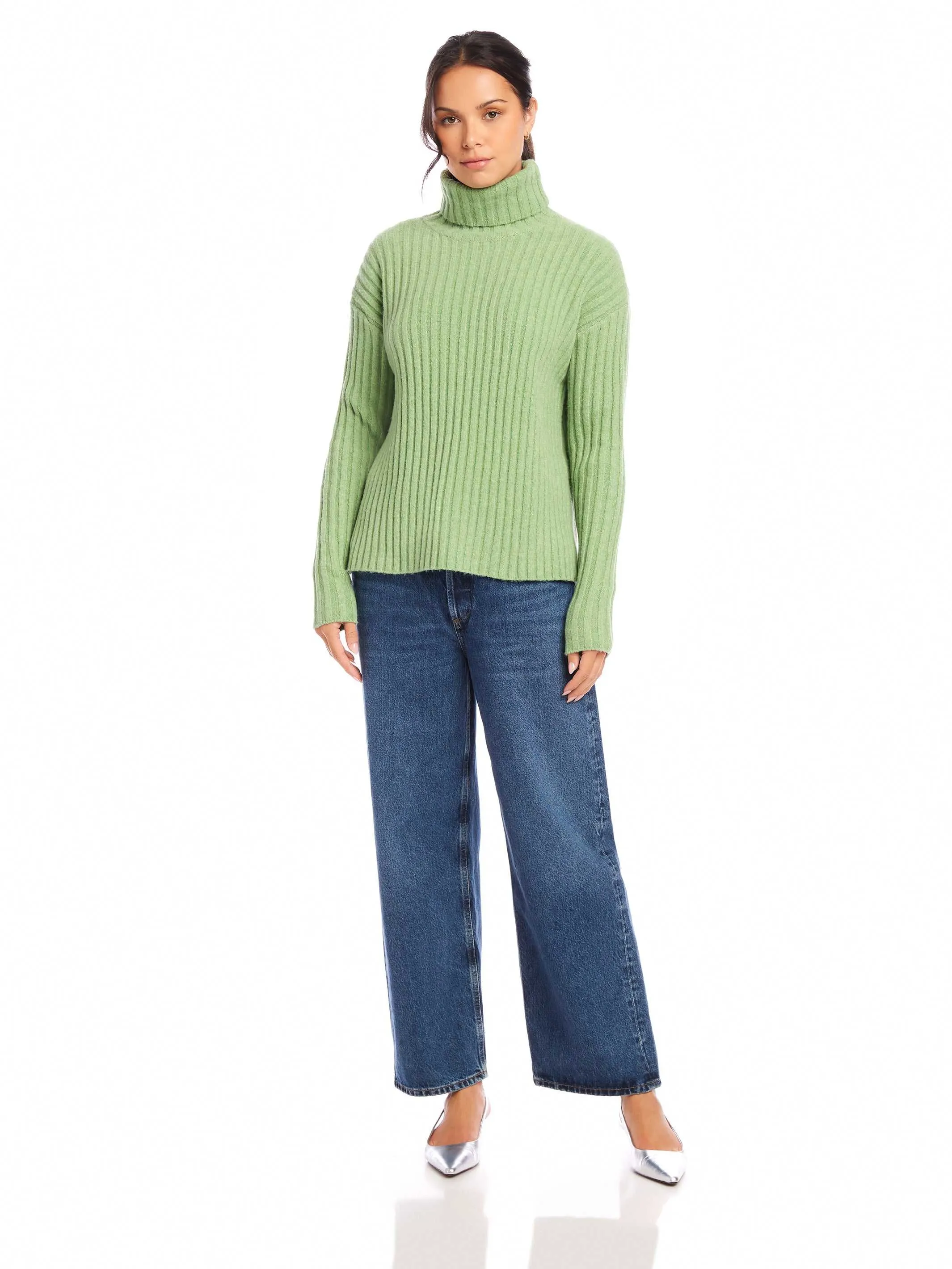 Fade Resistant Dye Claudia Turtleneck Sweater