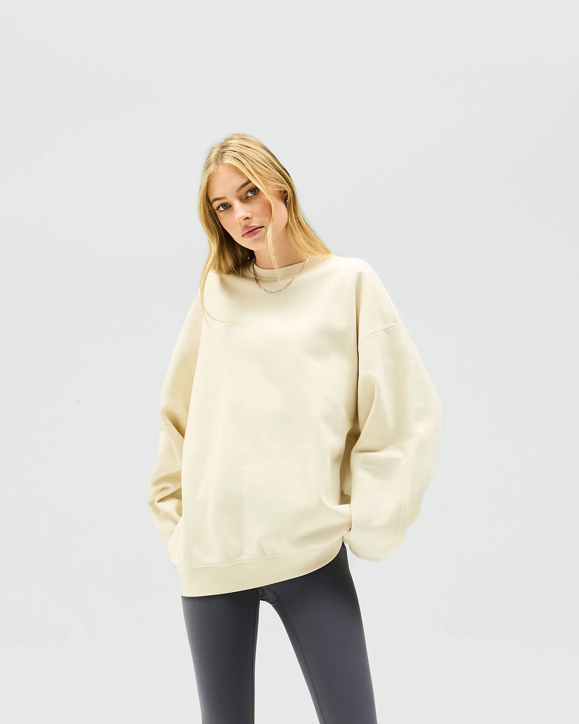 Owners Club Relaxed Sweater - Oat Milk Comfy Street Style