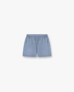 Multi Panel Construction Flexible Waistband Owners Club Short - Steel Blue