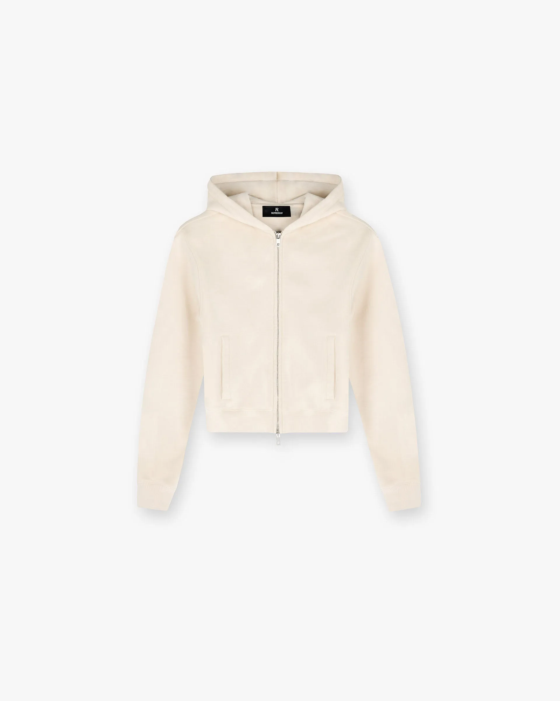 Cozy Vibe Owners Club Slim Zip Hoodie - Oat Milk
