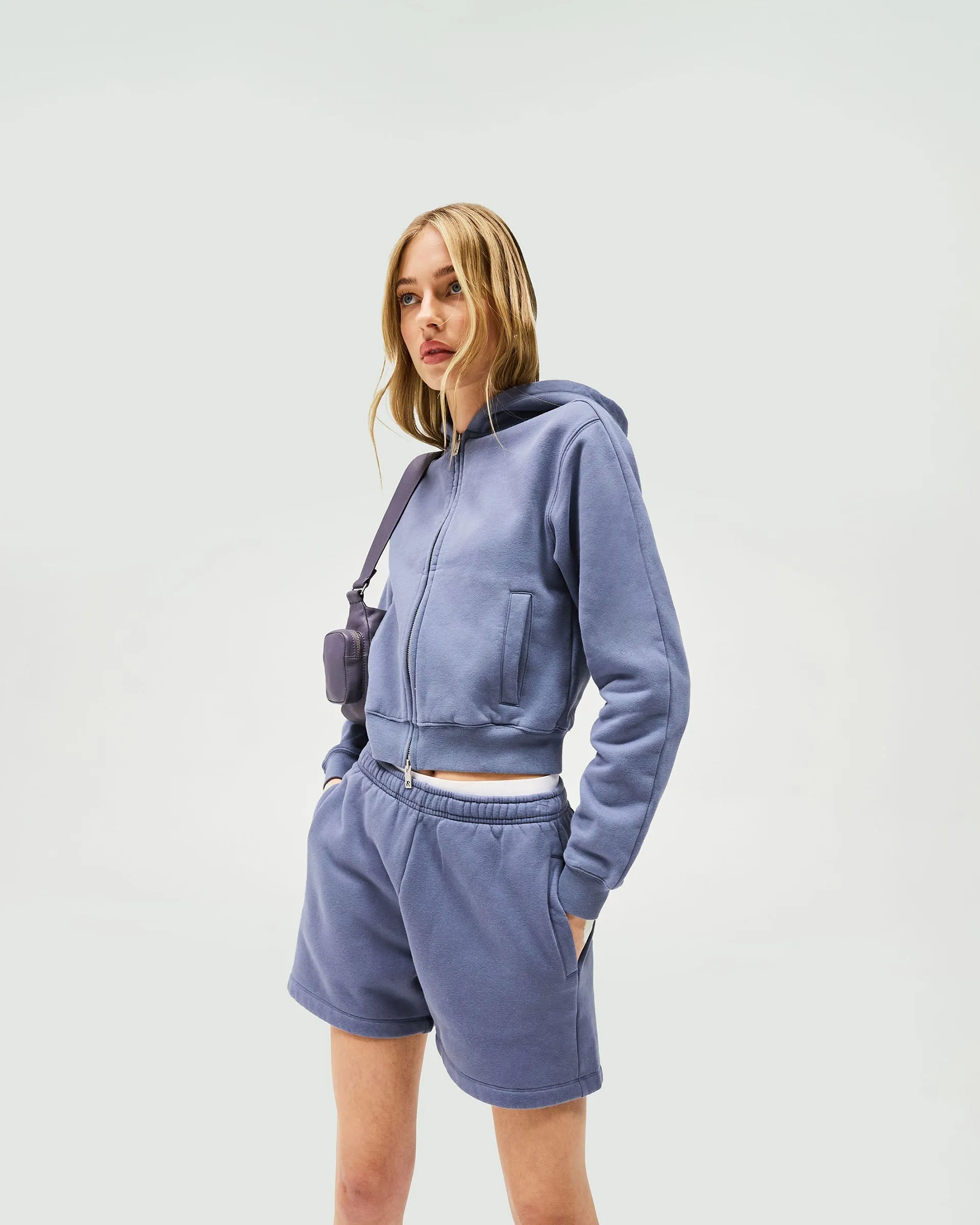 Versatile Piece Owners Club Slim Zip Hoodie - Steel Blue