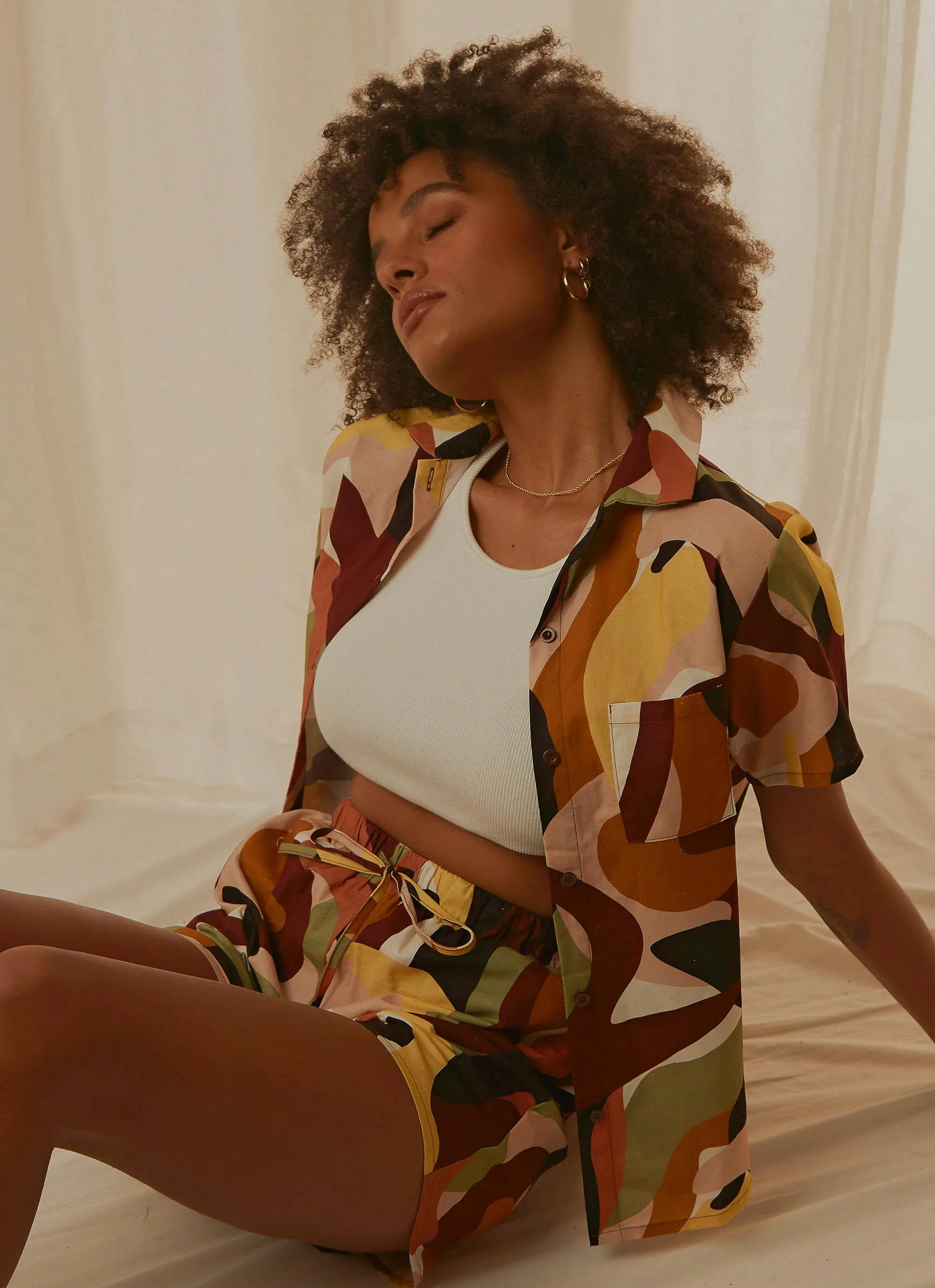 Soft And Comfortable VintageWash Paloma Shirt - Tropicola