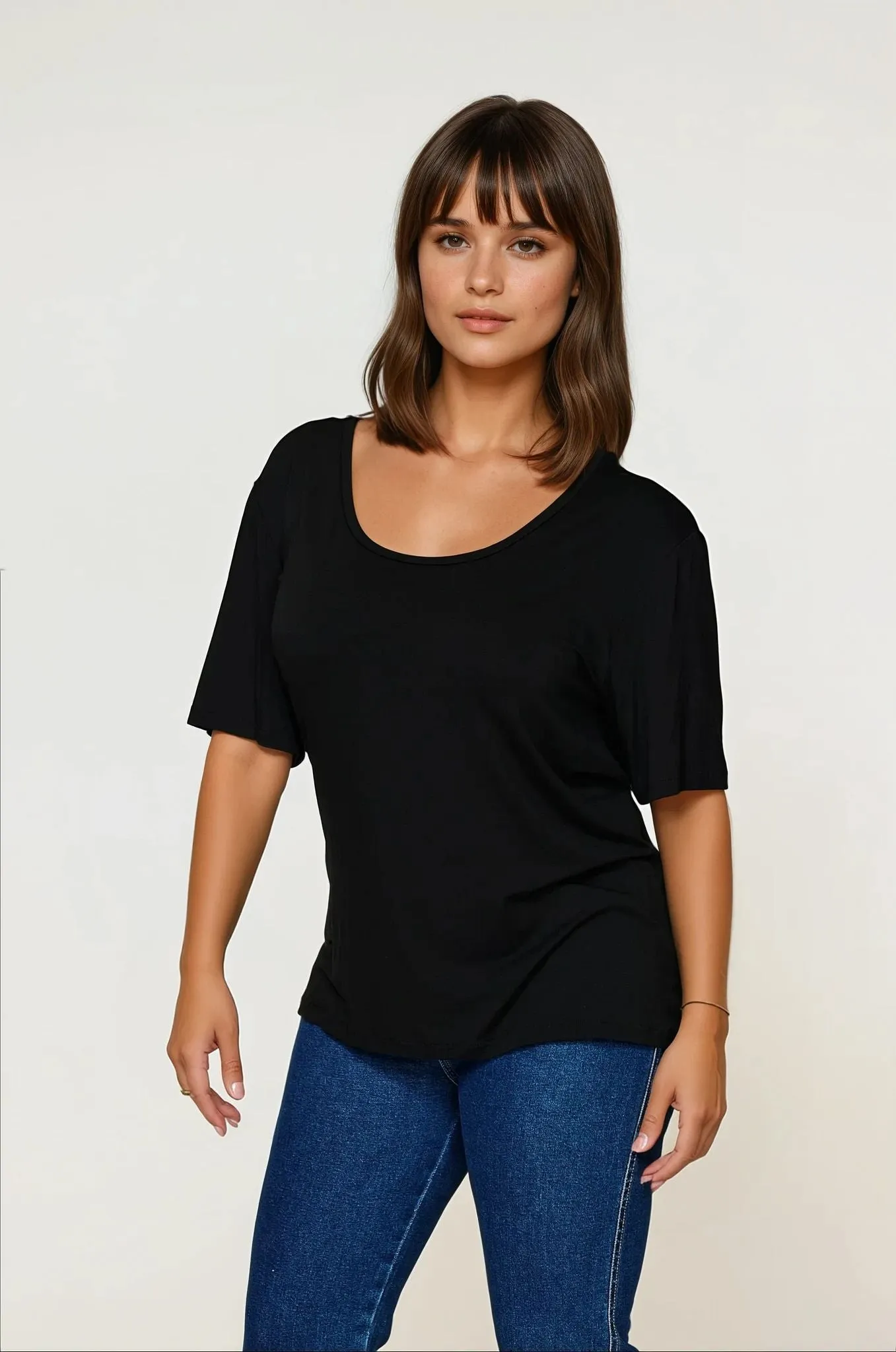 Paris Black Tee Trendy Basics