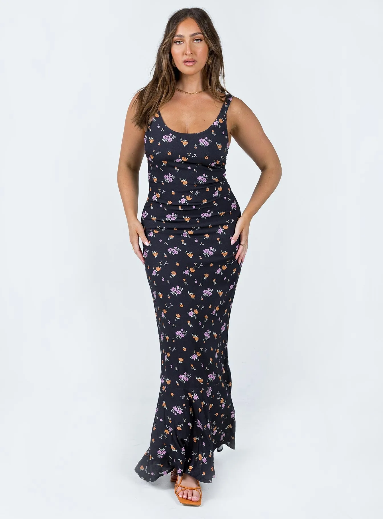 All-Day Comfort Wear Curtis Maxi Dress Black / Floral