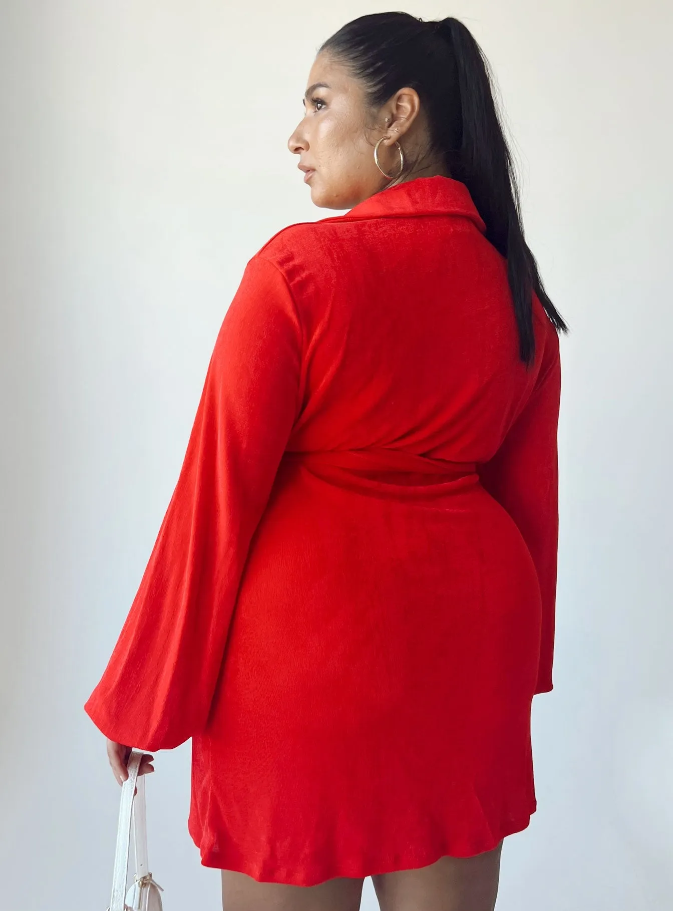 Compressible Party Time Mini Dress Red Curve