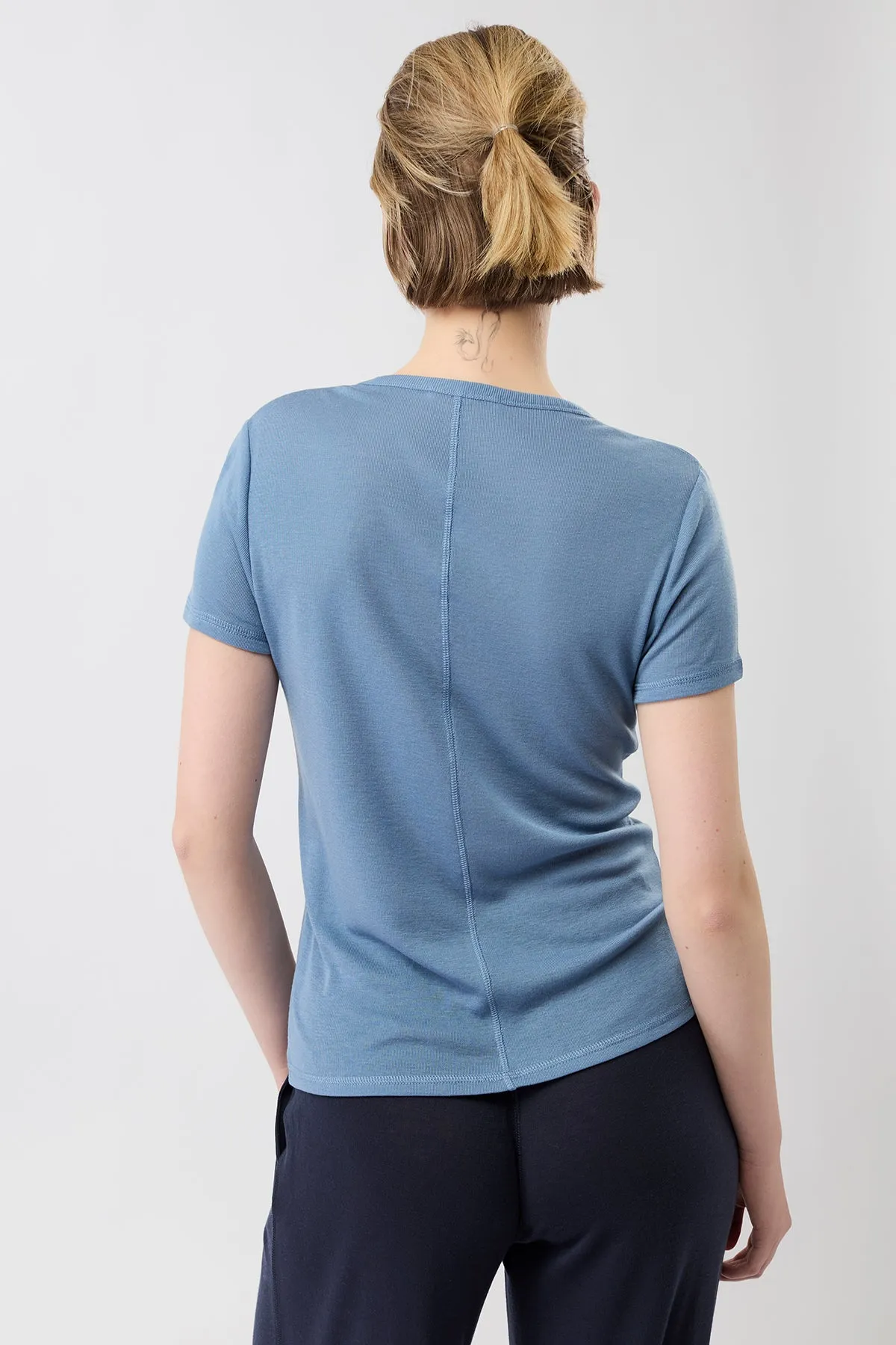 Wool T-Shirt - Wave NonIrritatingTags