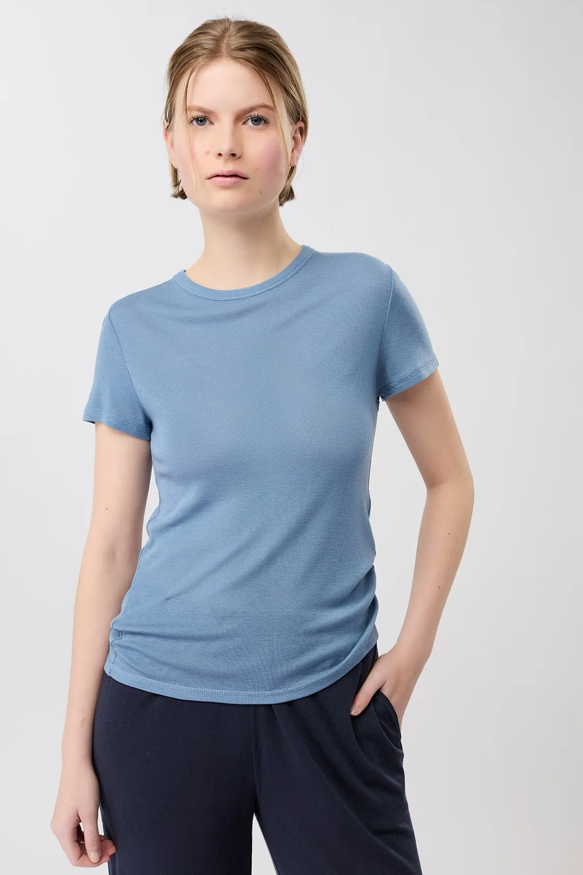 Wool T-Shirt - Wave Soft and Stretchy Effortless Vibe