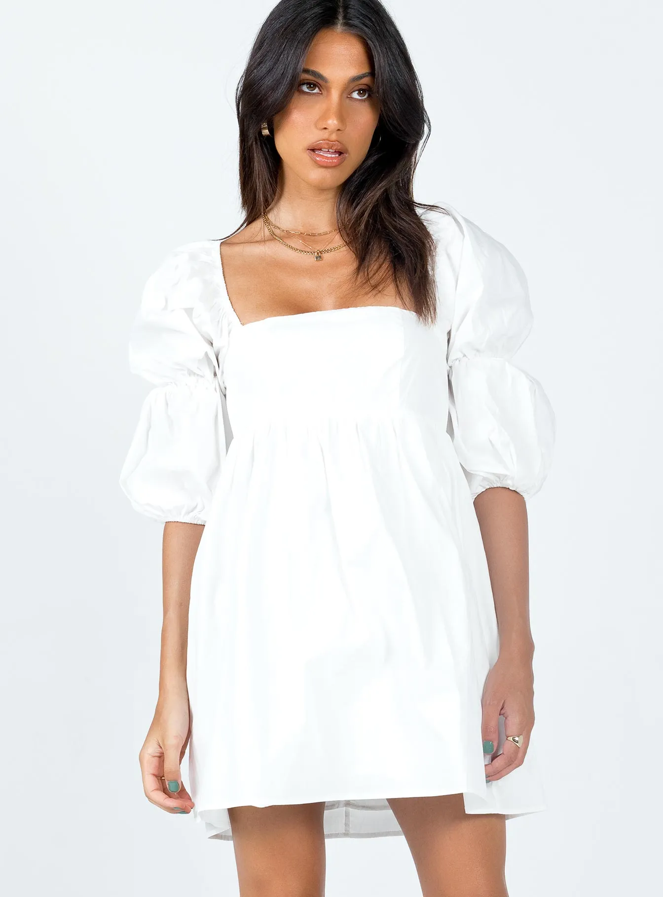 Texture Edge Noha Mini Dress White