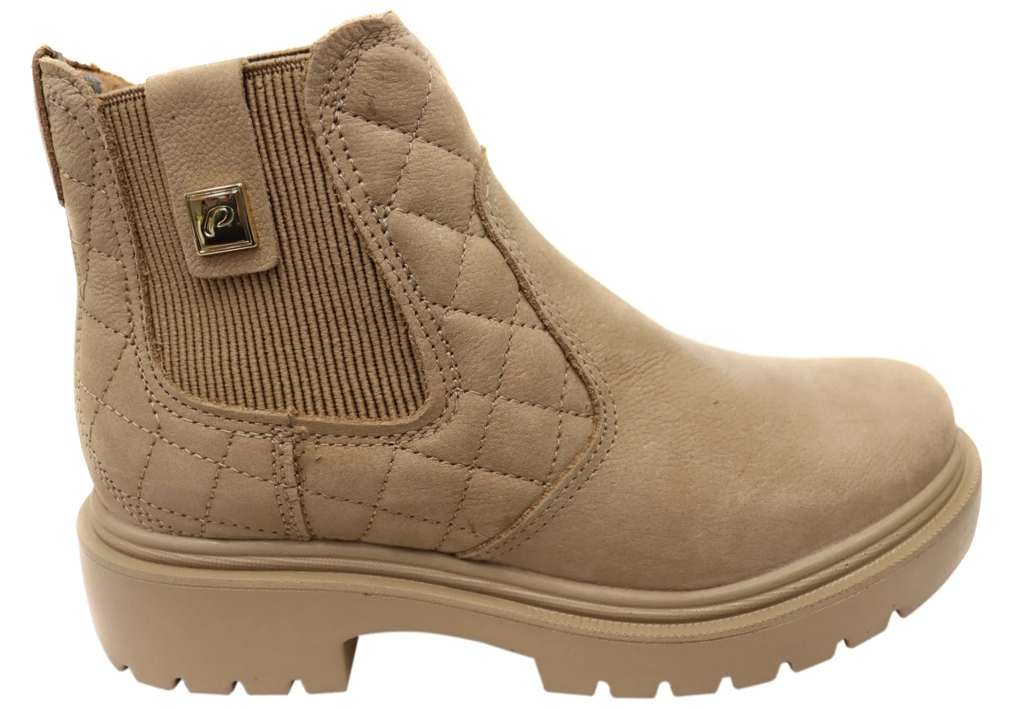 Cushioned Step Work Commute Pegada Glayde Womens Brazilian Leather Platform Ankle Boots