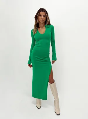 Trendy Silhouette Vibrant Aesthetic Trista Midi Dress Green