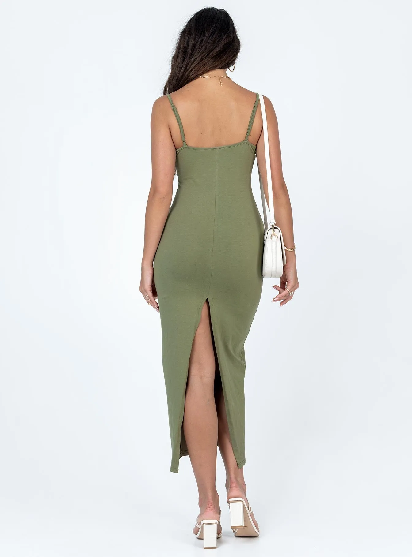 Luxe style NoiseFreeFabric Jesy Maxi Dress Khaki