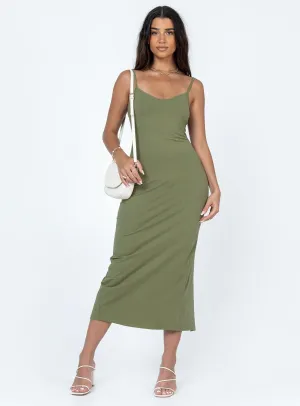 Bold Movement Stream Cut Jesy Maxi Dress Khaki