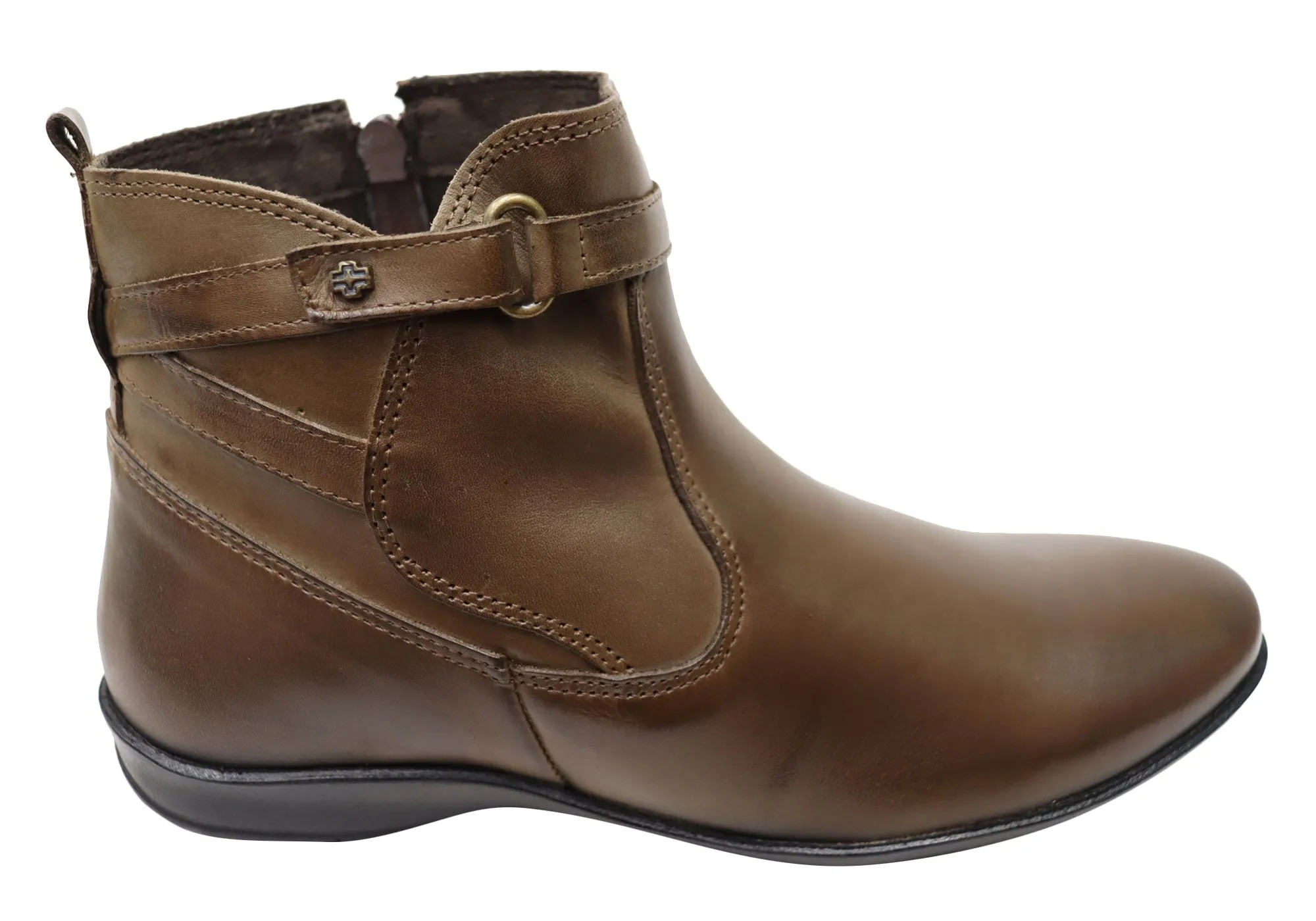 Perlatto Lane Womens Comfortable Leather Ankle Boots Made In Brazil Eco Material Trail Runner