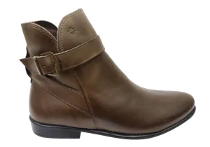 Perlatto Penny Womens Comfortable Leather Ankle Boots Made In Brazil Grippy Outsole Backcountry Camper