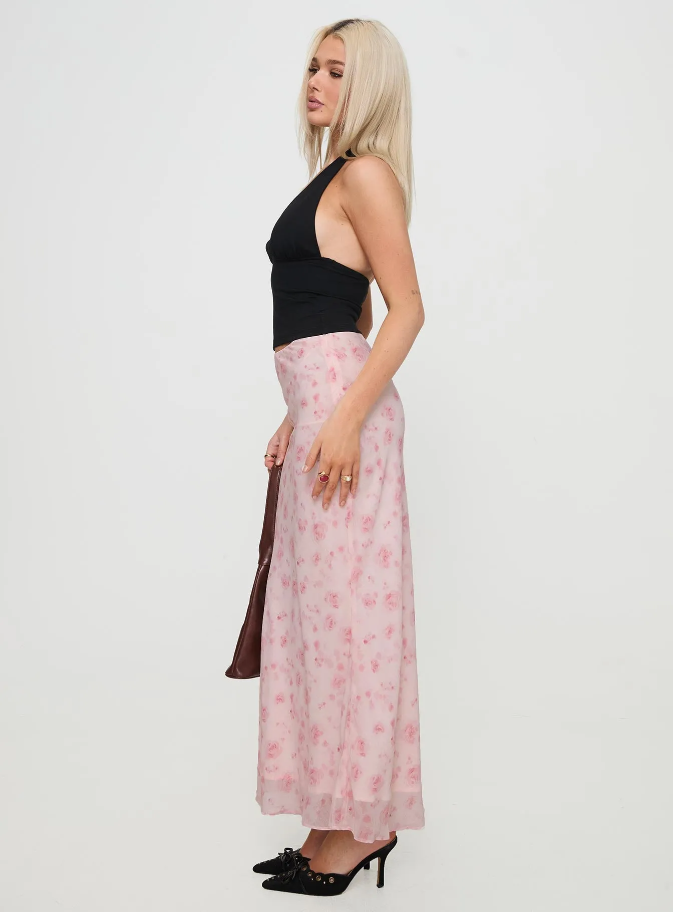 Cool Details Piazia Maxi Skirt Pink