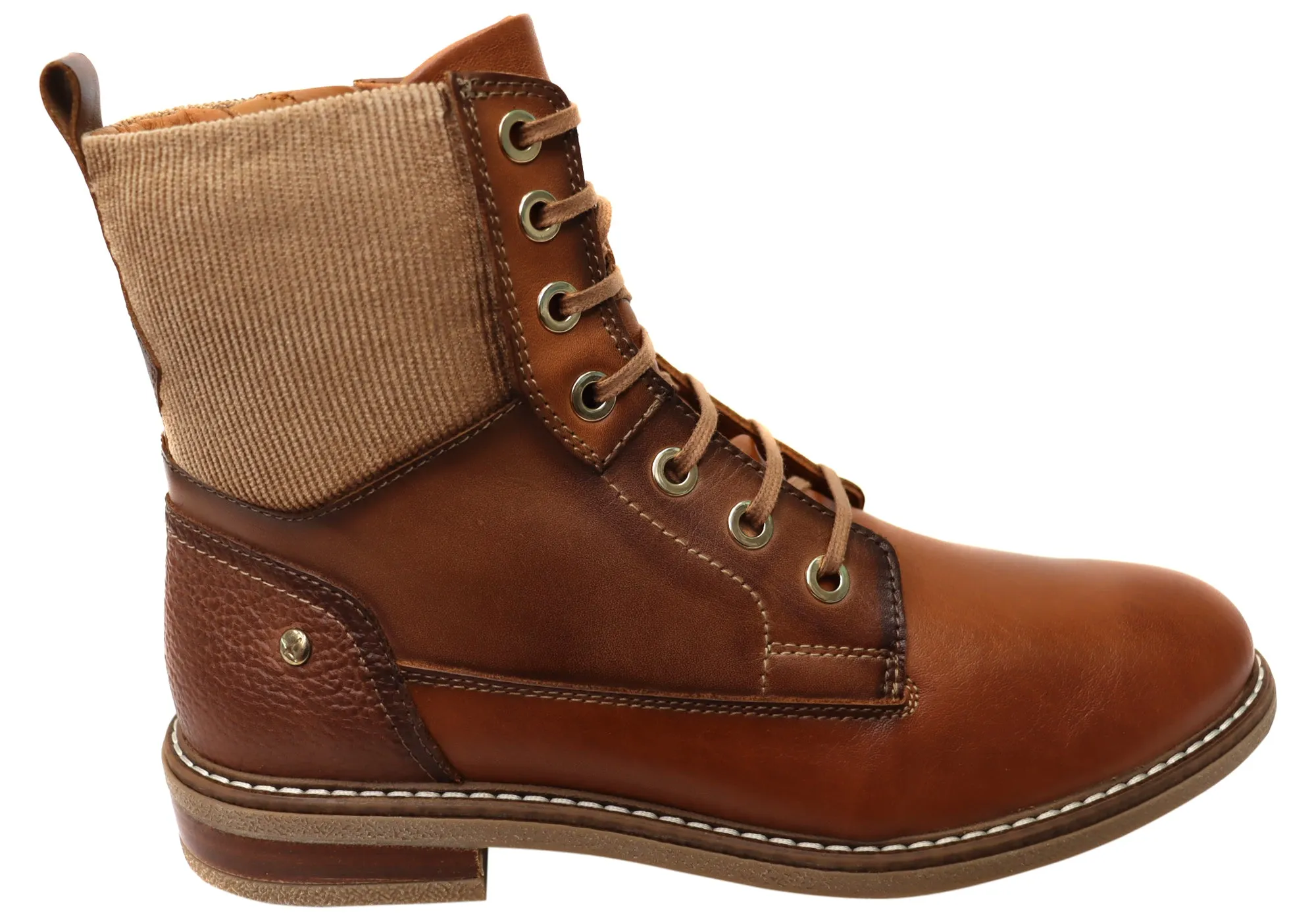 Pikolinos Womens W8J-8966 Comfortable Leather Ankle Boots Insulated Cold Weather Commuter