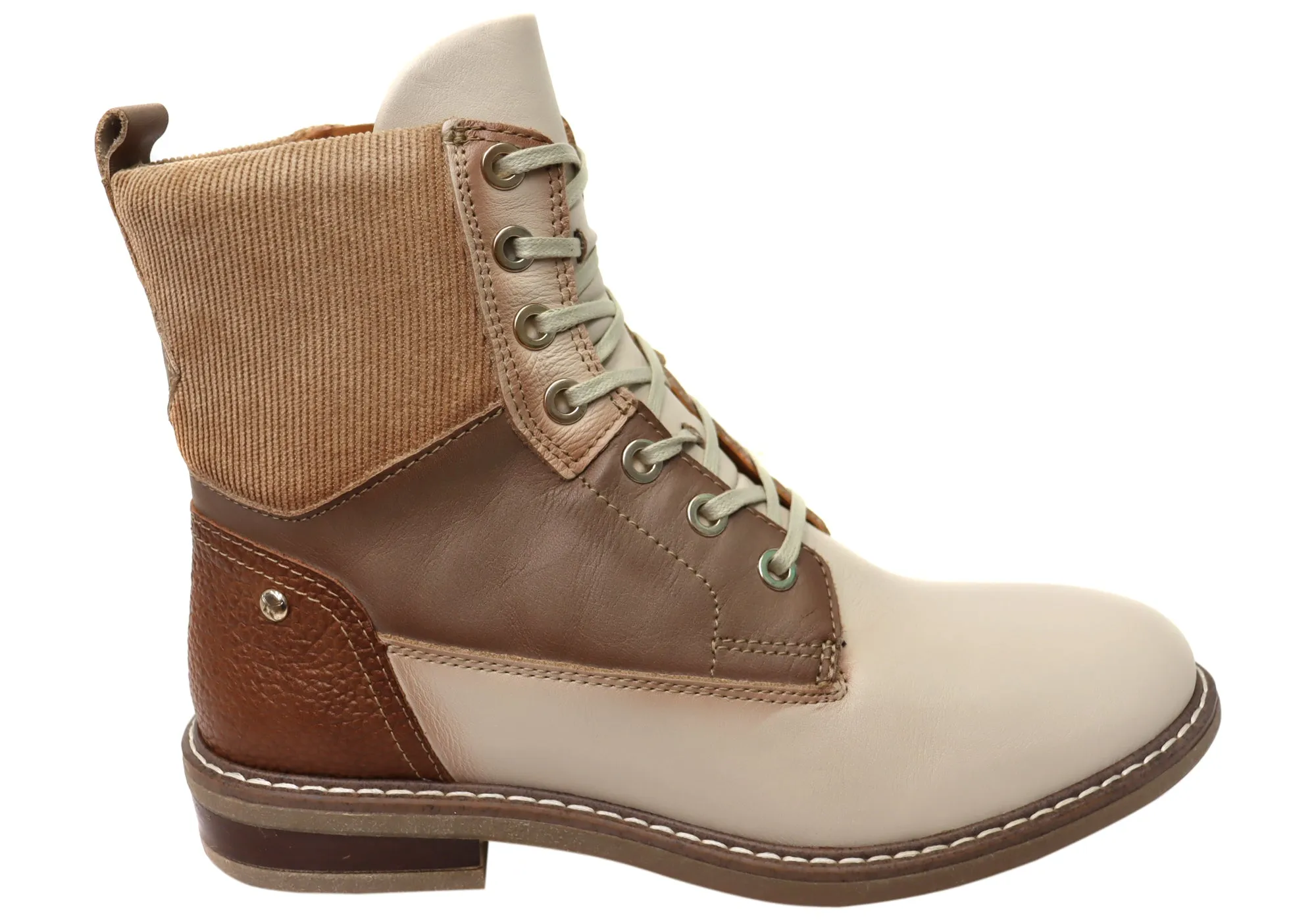 Work Field Pikolinos Womens W8J-8966 Comfortable Leather Ankle Boots