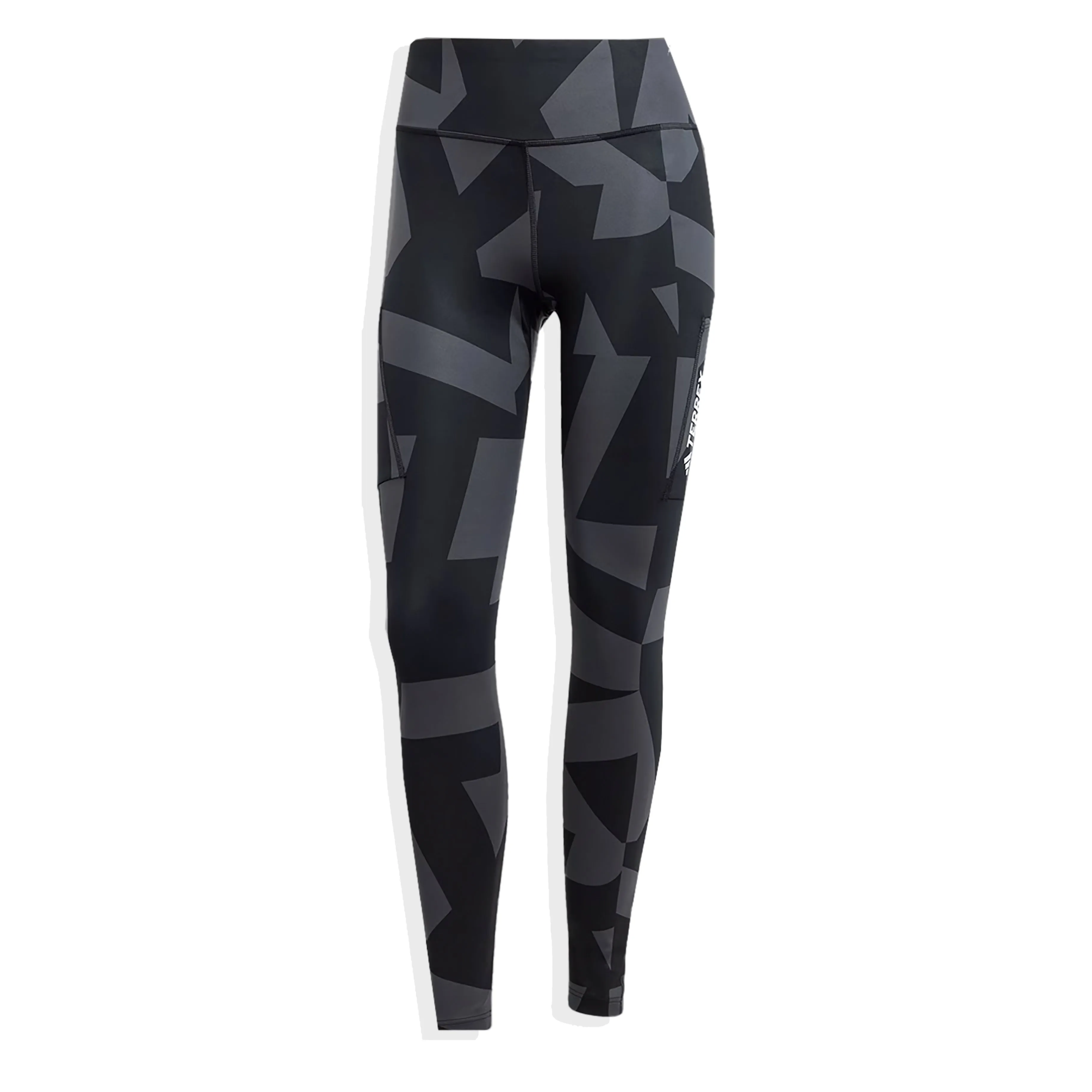 Adidas Terrex Womens MT Tights Black Slim Stretch Fit Rubberized Hem