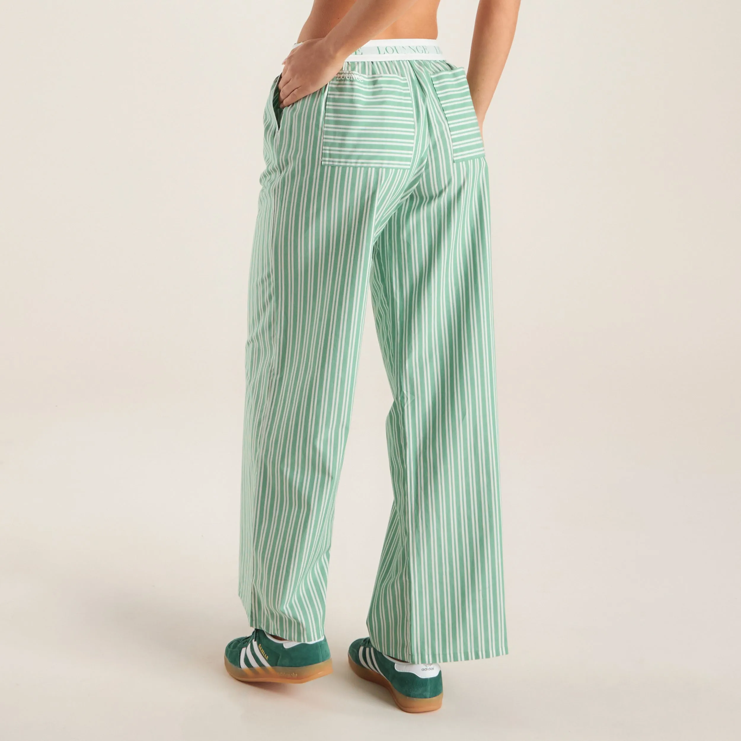 Pinstripe Pants - Green tech fabric