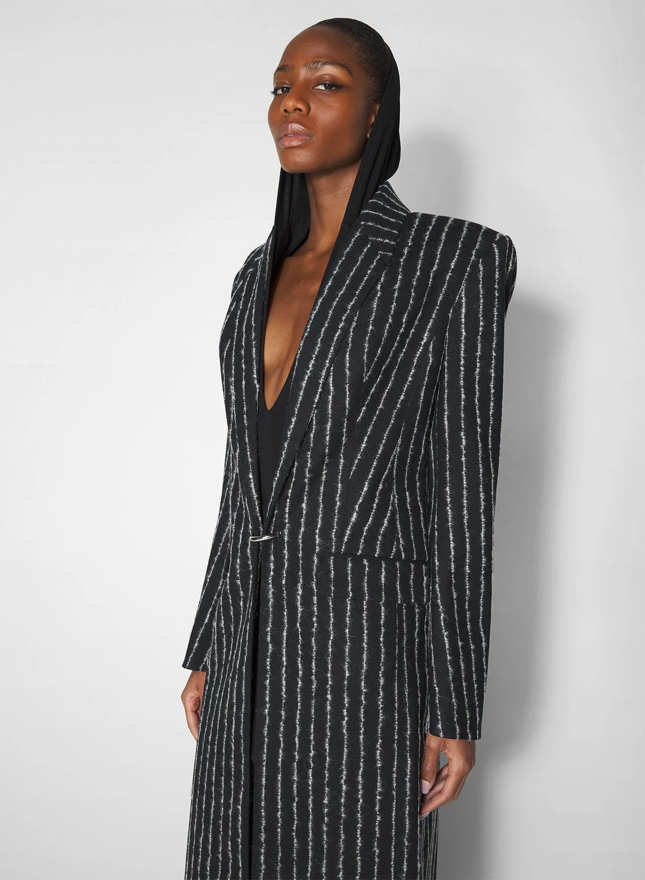 pinstripe pierced tailored coat Thermal Regulation System Practical Design