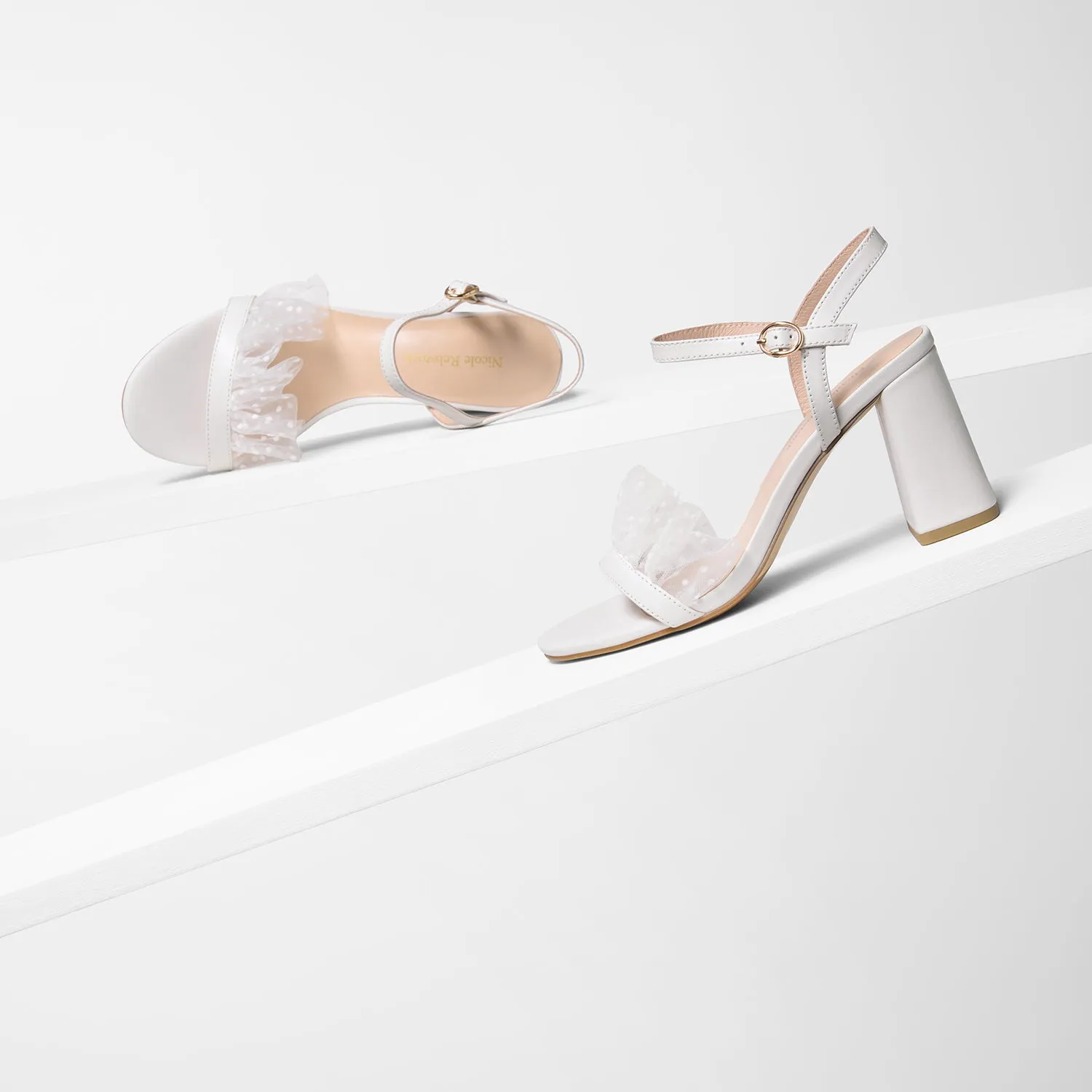 Comfy Sandals Slip-On Heels Freya Sandal Heel | Off-White Leather