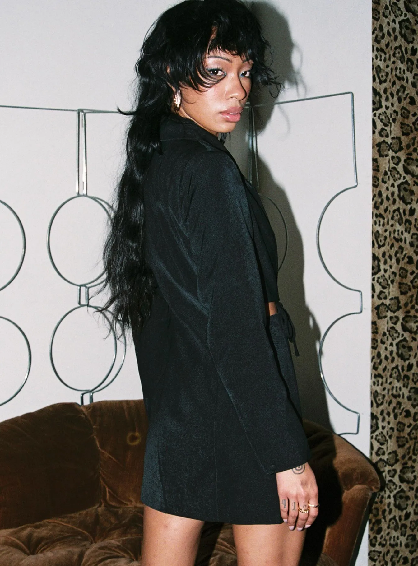 ReversibleStyle Ponnette Blazer Dress Black