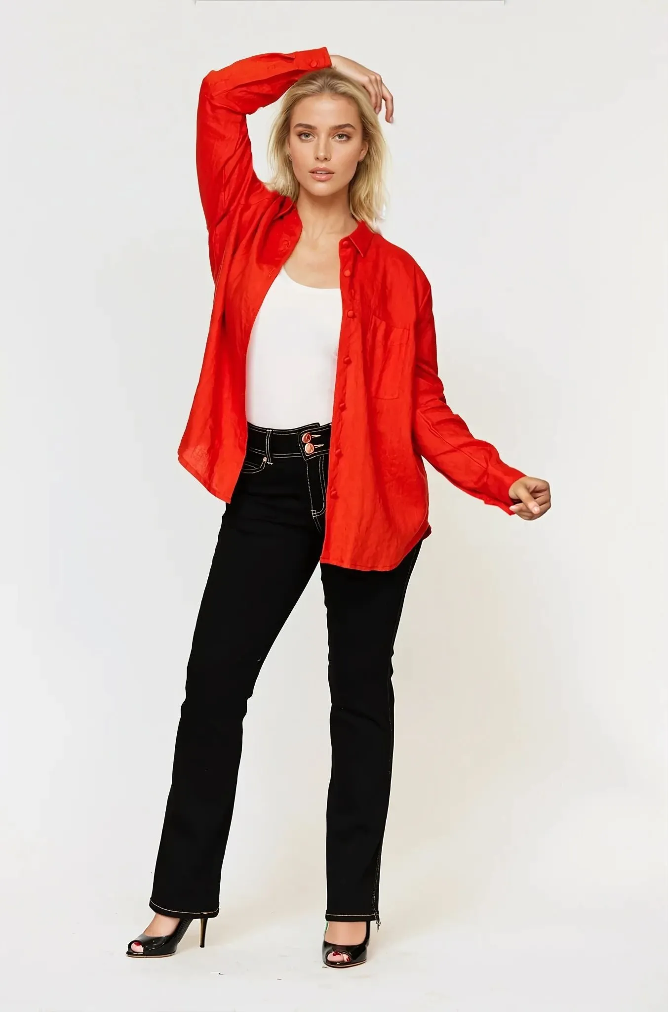 Positano Linen Shirt Tuscany - Clearance Sale Prom