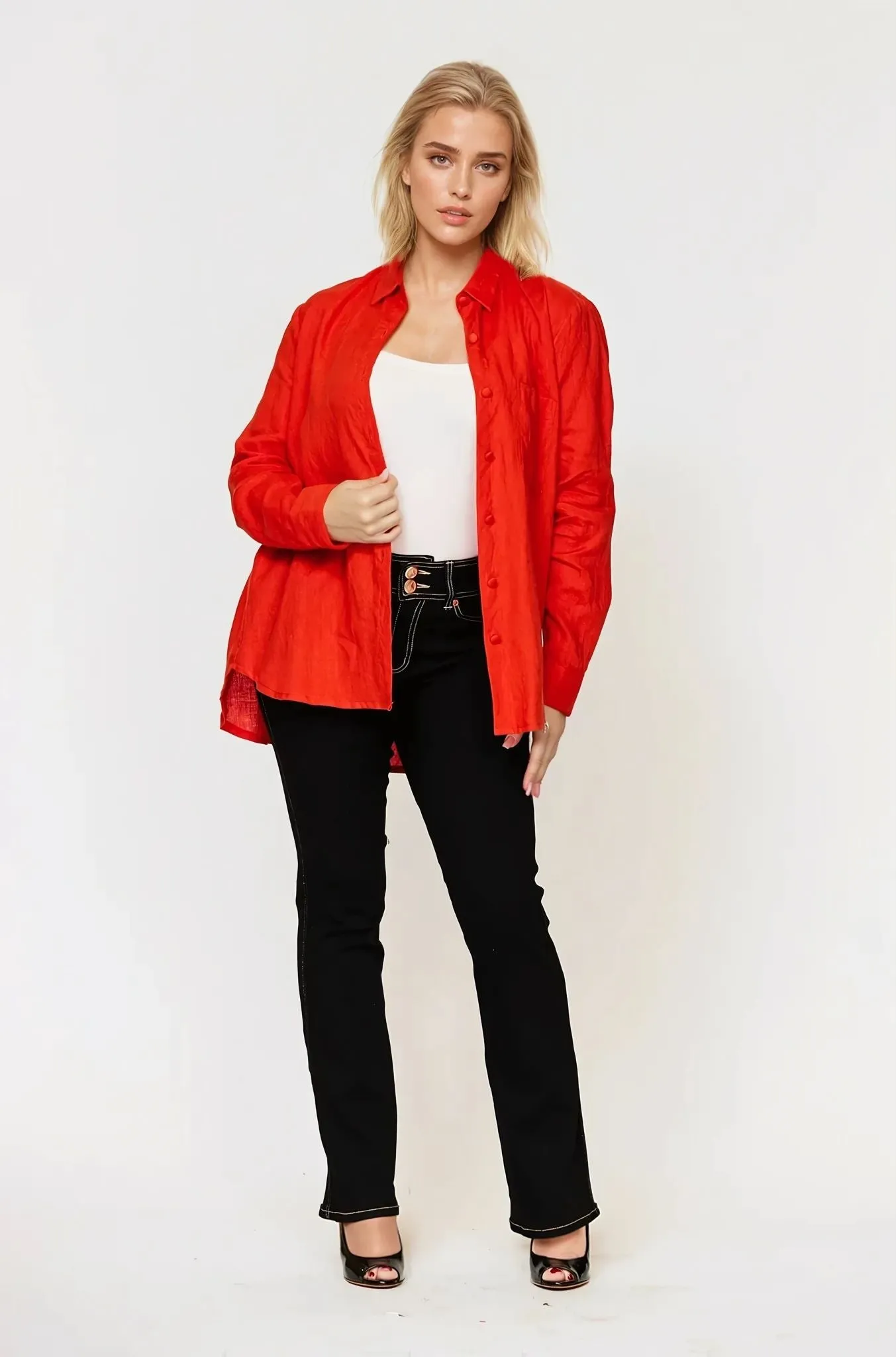 Positano Linen Shirt Tuscany - Clearance Sale Low Impact Manufacturing Stretchable Knit