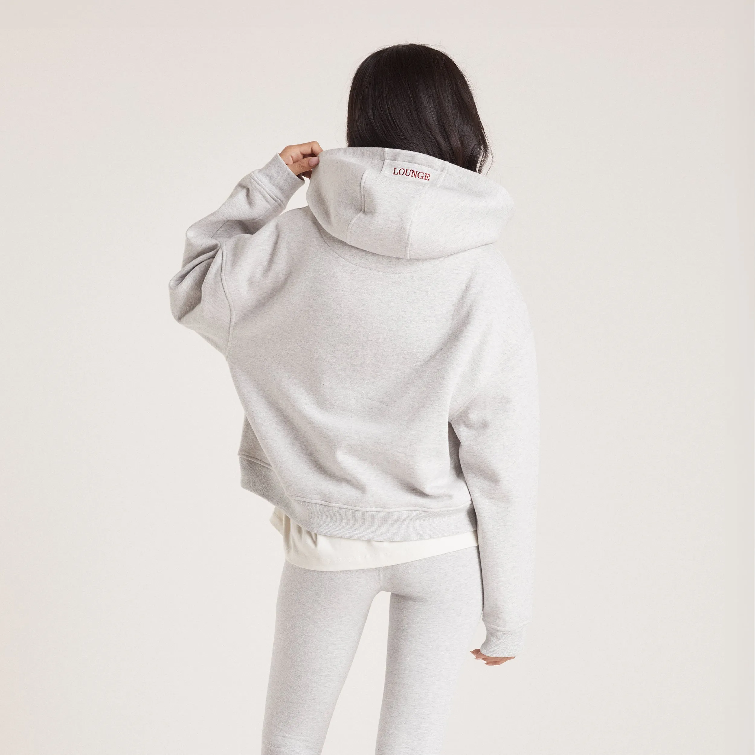 Boxy Hoodie - Grey Marl product snowboarding suitable thrill
