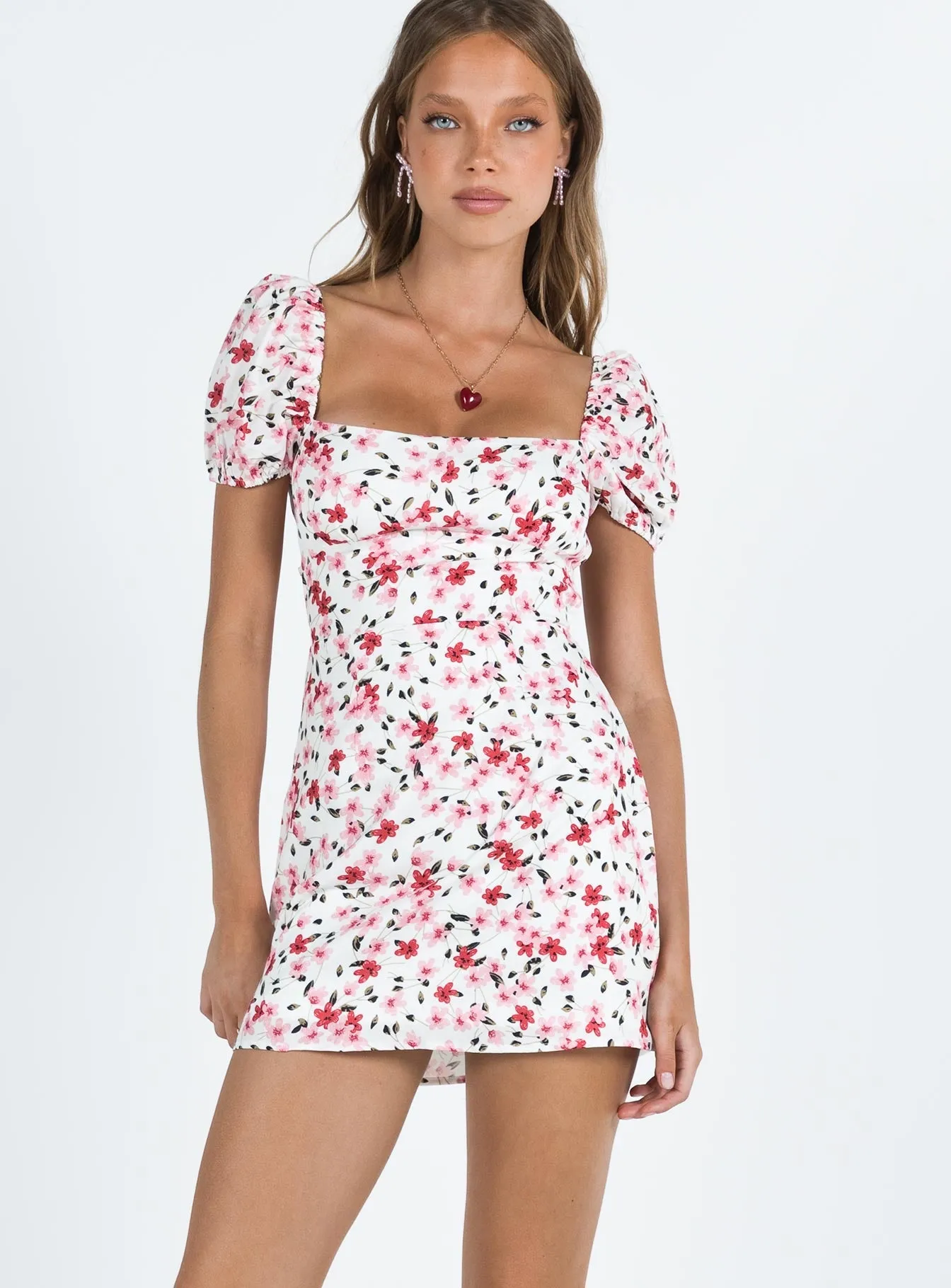 Upgrade-Option Havena Mini Dress White / Floral
