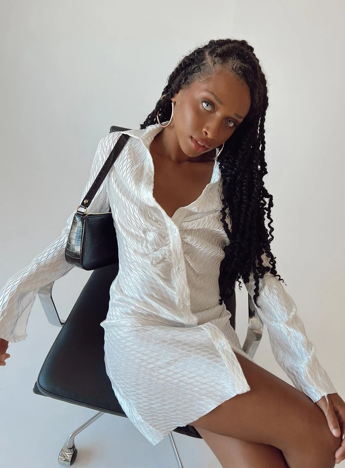 Annemarie Mini Dress White Back-Zip All-Occasion Look
