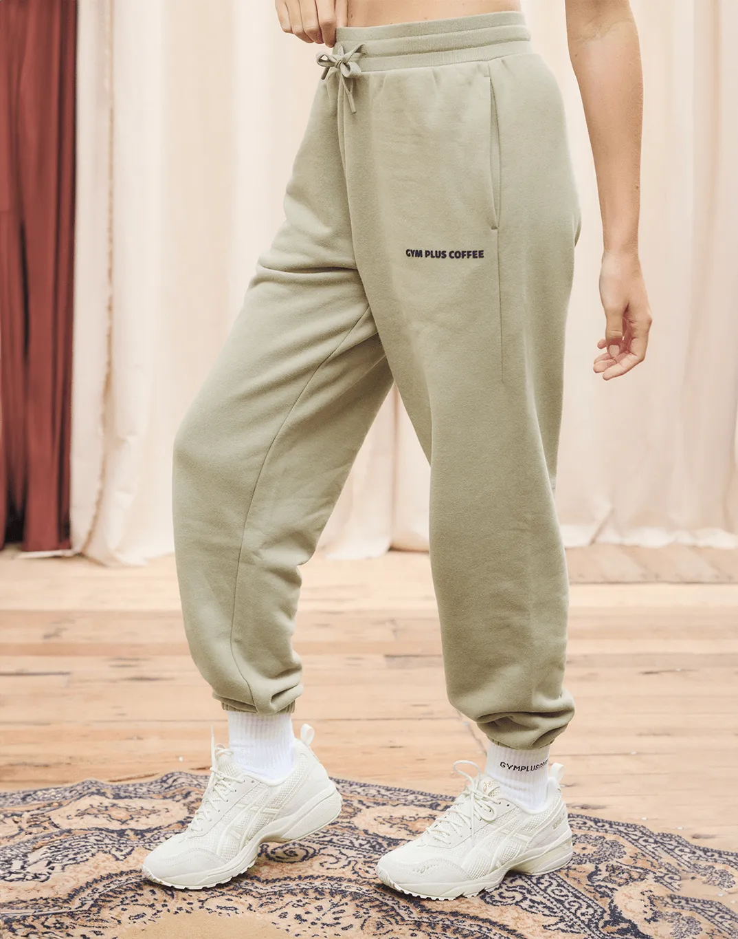 Comfortable Waistband Casual Movement Print Jogger in Olive Green