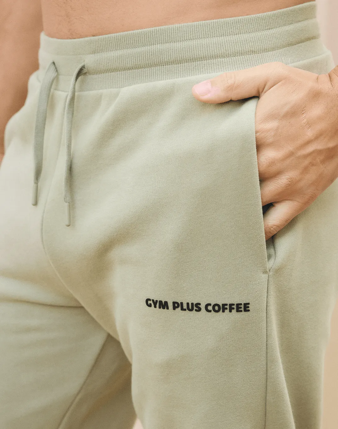 Print Jogger in Olive Green Perfect Fit Moisture Wicking Fabric