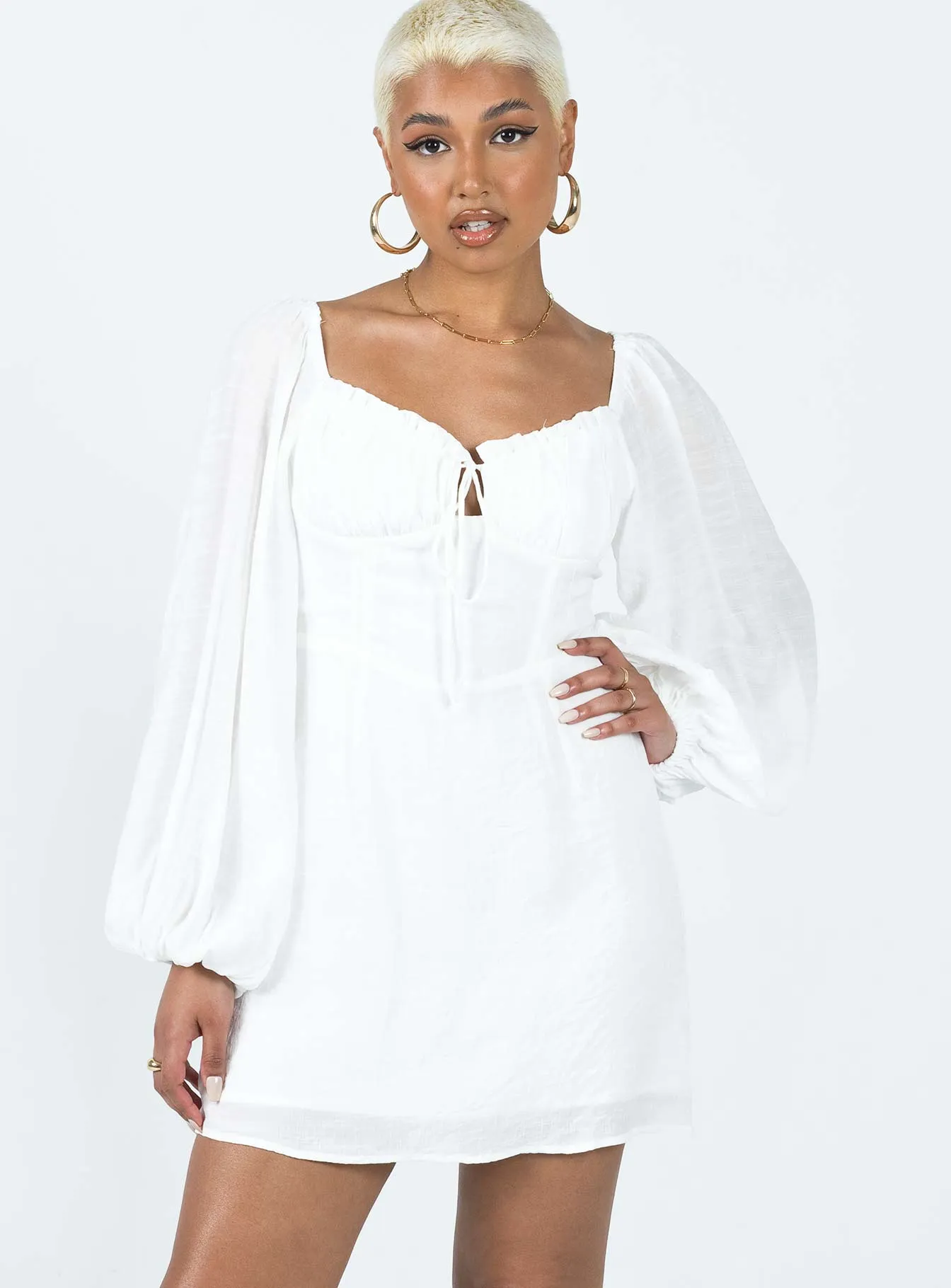 Timeless Comfort Wear Milly Mini Dress White